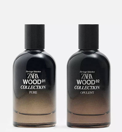 Набір чоловічої парфумованої води Zara WOOD COLLECTION 01 + 02 2x100мл, фото 1