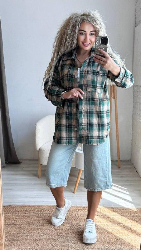 Жіноча сорочка; Різні кольори; Розміри: 42-46,48-52;, фото 1