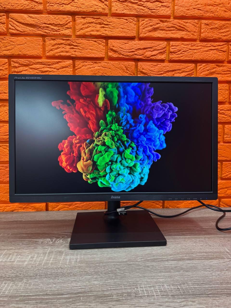 Монітор 24" Iiyama ProLite B2483HSU-B1DP (1920х1080) AMVA LED, USB Hub, вбудовані динаміки, фото 1