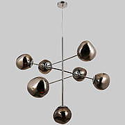 Дизайнерська графітова люстра "Melt" на 7 ламп з плафонами 18см (93-CH01-7)