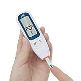 Портативний електронний глюкометр JZK-206 для вимірювання рівня цукру в крові з ланцетами та тест-смужками, фото 7