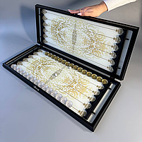 Нарди зі скла Візерунок довгі нарди та короткі нарди 61×27×5см, фото 2