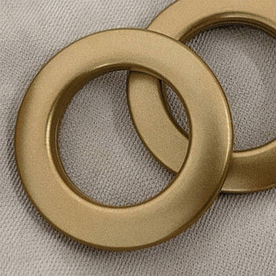 Люверси для штор, гардин та занавісок, матові. Колір темно-золотистий. Код 21-005