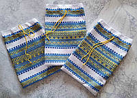 2 шт Набір Мішечки Торбинки подарункові Тризуб Жовто-блакитна