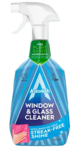 Спрей Astonish для миття скляних поверхонь з лимонною олією Window & Glass cleaner 750 мл, фото 1