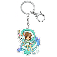 Брелок акриловий Віднесені привидами Хаку Spirited Away Haku 5 см