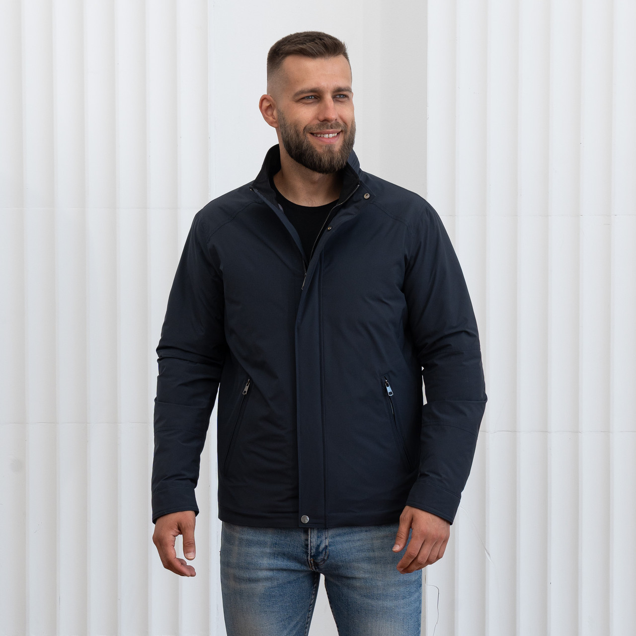 Куртки демісезонні чоловічі від виробника 50-60 синій, фото 1