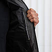 Модні чоловічі куртки зимові великого розміру 50-60 графіт, фото 5