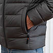 Модні чоловічі куртки зимові великого розміру 50-60 графіт, фото 7