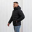 Зимові чоловічі пуховики  великого розміру 48-60 чорний, фото 3