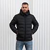 Зимові чоловічі пуховики  великого розміру 48-60 чорний, фото 4