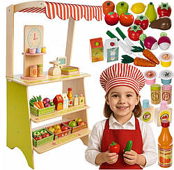 Супермаркет для дітей  дерев'яний кіоск  набір 24888