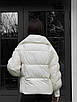 Зимові жіночі куртки стильні 40-48 молочний, фото 5