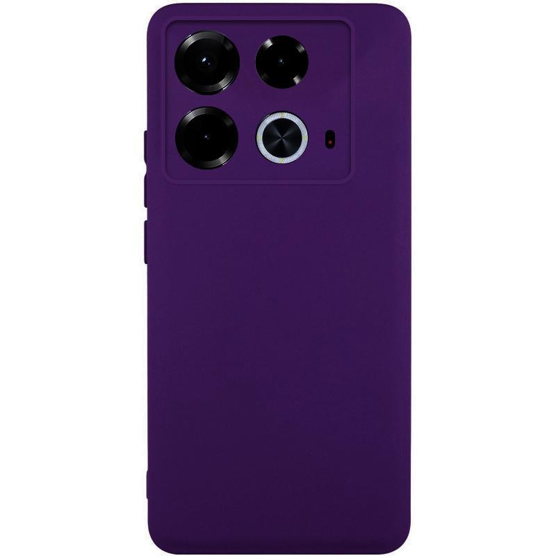Чохол GETMAN Liquid Silk Full Camera для Infinix Note 40 4G | TPU + Мікрофібра Темно фіолетовий / Dark Purple, фото 1
