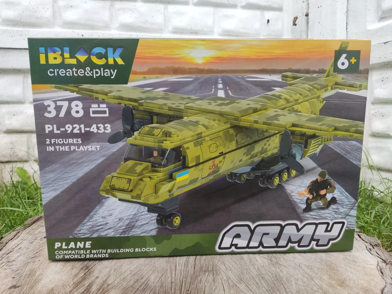 Конструктор PL-921-433 ЗСУ iblock Літак Військовий 378 деталей, фото 1