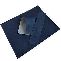 Синій КОЛЕНКОР, матеріал дубльований для  палітурки дубльований,  78 см х 3 м