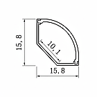 Кутовий LED-профіль ЛПУ161, алюмінієвий, з розсіювачем, для підсвічування, фото 2