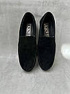 Замшеві чорні чоловічі мокасини 40-45, фото 5