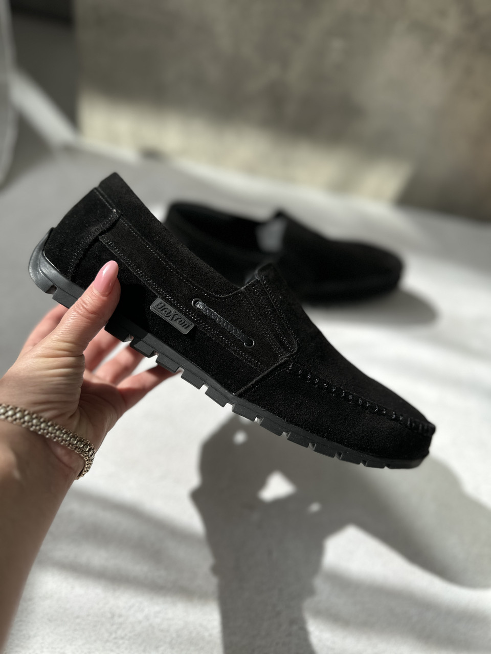 Замшеві чорні чоловічі мокасини 40-45, фото 1