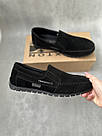 Замшеві чорні чоловічі мокасини 40-45, фото 8