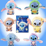 М'яка іграшка-сюрприз Стіч Stitch Labubu Плюшевий колекційний брелок-сюрприз Labubu у костюмі Стіча, фото 3
