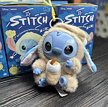 М'яка іграшка-сюрприз Стіч Stitch Labubu Плюшевий колекційний брелок-сюрприз Labubu у костюмі Стіча, фото 4