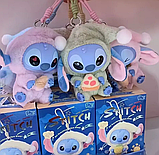 М'яка іграшка-сюрприз Стіч Stitch Labubu Плюшевий колекційний брелок-сюрприз Labubu у костюмі Стіча, фото 8