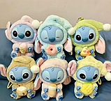 М'яка іграшка-сюрприз Стіч Stitch Labubu Плюшевий колекційний брелок-сюрприз Labubu у костюмі Стіча, фото 9