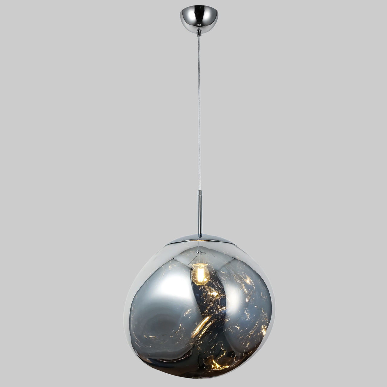 Підвісний світильник "Melt" з срібним плафоном 38см (93-P01-1)