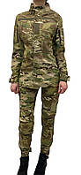 Жіноча військова тактична форма мультикам стрейч (кітель, штани)
