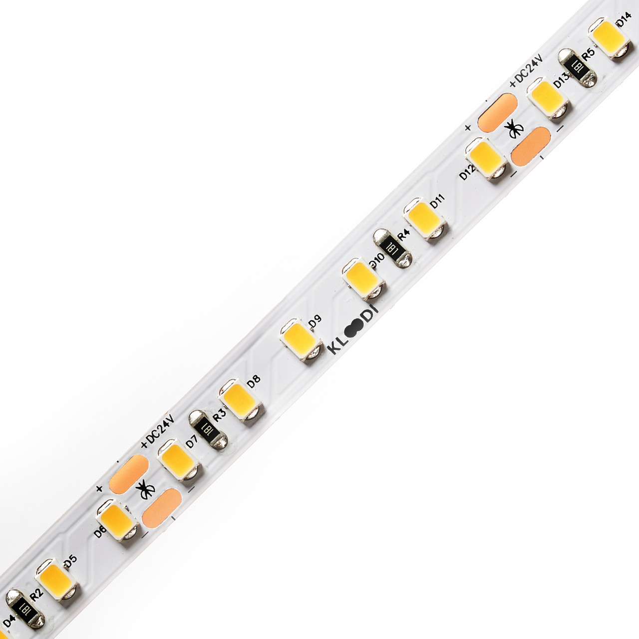 LED стрічка KLOODI KD2835-120-8.6W-4К-24V 8.6W 120LED 4000K 810LM IP20 24V
