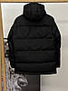 Чоловіча зимова куртка Stone Island чорна з капюшоном пуховик Стон Айленд молодіжна брендова дута тепла, фото 4