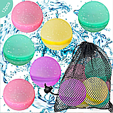 Багаторазові силіконові водні кулі, 12 шт. Швидкозаповнювані, без латексу, для літніх ігор та вечірок, фото 2