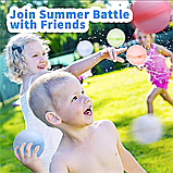 Багаторазові силіконові водні кулі, 12 шт. Швидкозаповнювані, без латексу, для літніх ігор та вечірок, фото 6