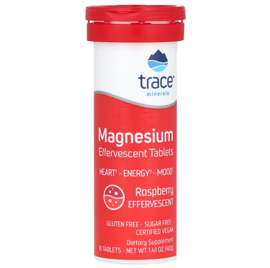 Trace Minerals Magnesium Effervescent Raspberry / Магній смак малина 10 шипучих таблеток