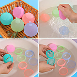 Багаторазові силіконові водні кулі, 12 шт. Швидкозаповнювані, без латексу, для літніх ігор та вечірок, фото 3
