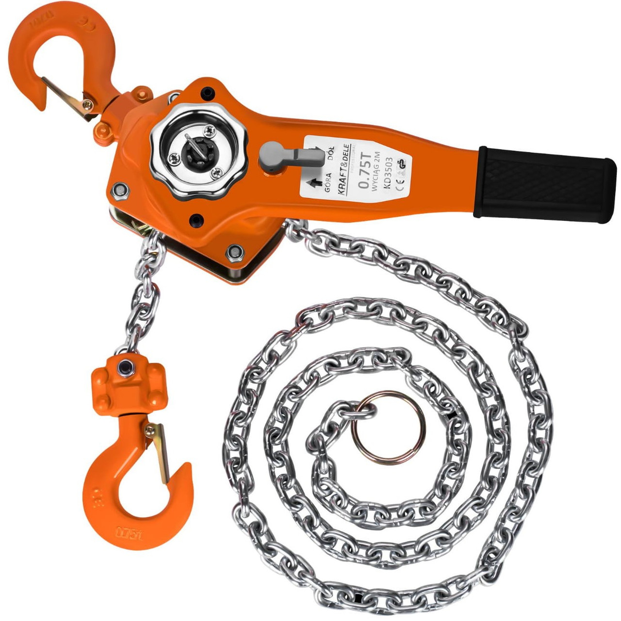 Важільна лебідка 0,75 т 2 м. Kraft&Dele KD3503, фото 1