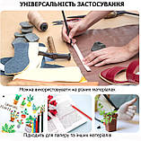 Набір кольорових олівців KALOUR 12 штук (6 кольорів) для роботи з тканинами, фото 4