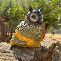 Фігура Совеня невеликого розміру (18×15×17 см) — декоративна статуетка для дому і саду