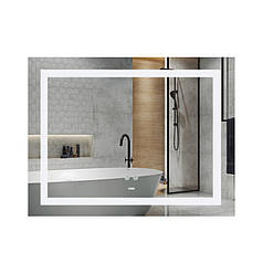 Дзеркало Lidz Kubis 1000х800 з LED-підсвіткою Touch, з антизапотіванням, з диммером, рег. яскравості LD78LF61410080