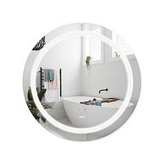 Дзеркало Lidz Aria R600 з LED-підсвіткою Touch, з антизапотіванням, з диммером, рег. яскравості LD78LR600