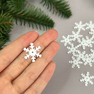 20мм Паєтка сніжинка 5г - білий