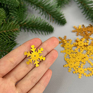 25мм Паєтка сніжинка 5г - золото