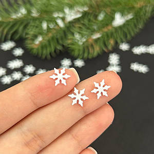 9мм Паєтка сніжинка 5г - біла