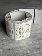 Преміум-наліпки з логотипом і золотим друком | Брендові наліпки на плівці 40×40 мм, фото 7