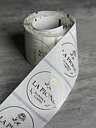 Преміум-наліпки з логотипом і золотим друком | Брендові наліпки на плівці 40×40 мм, фото 8