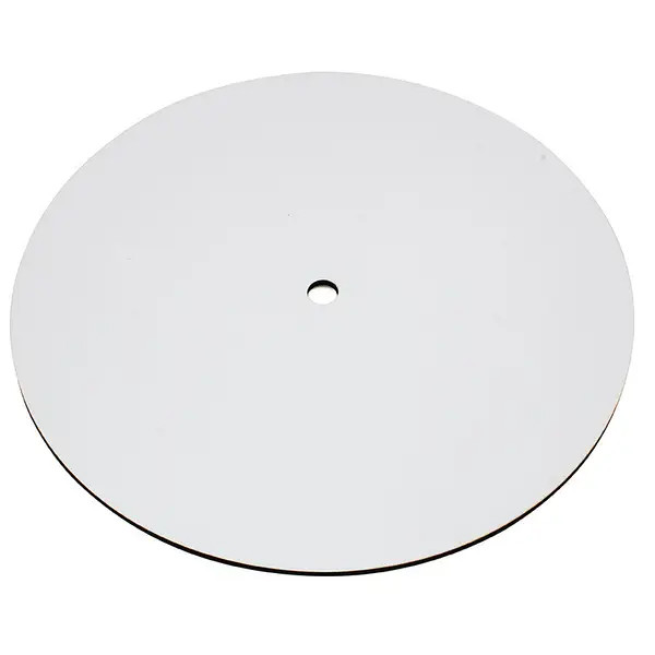 Кругла підкладка ДВП 25 см, Біла з отвором (1 шт.)