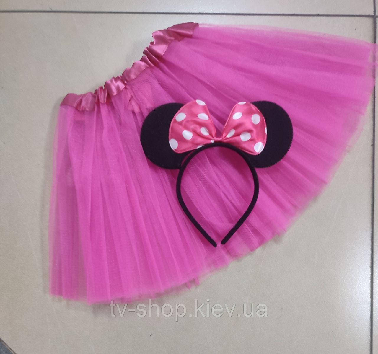 Набір Мінні Маус спідниця й обруч рожевий, фото 1