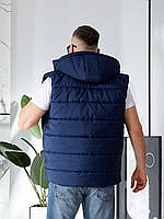 Чоловіча жилетка трендова плащівка і утеплювач синтепон 200, фото 4