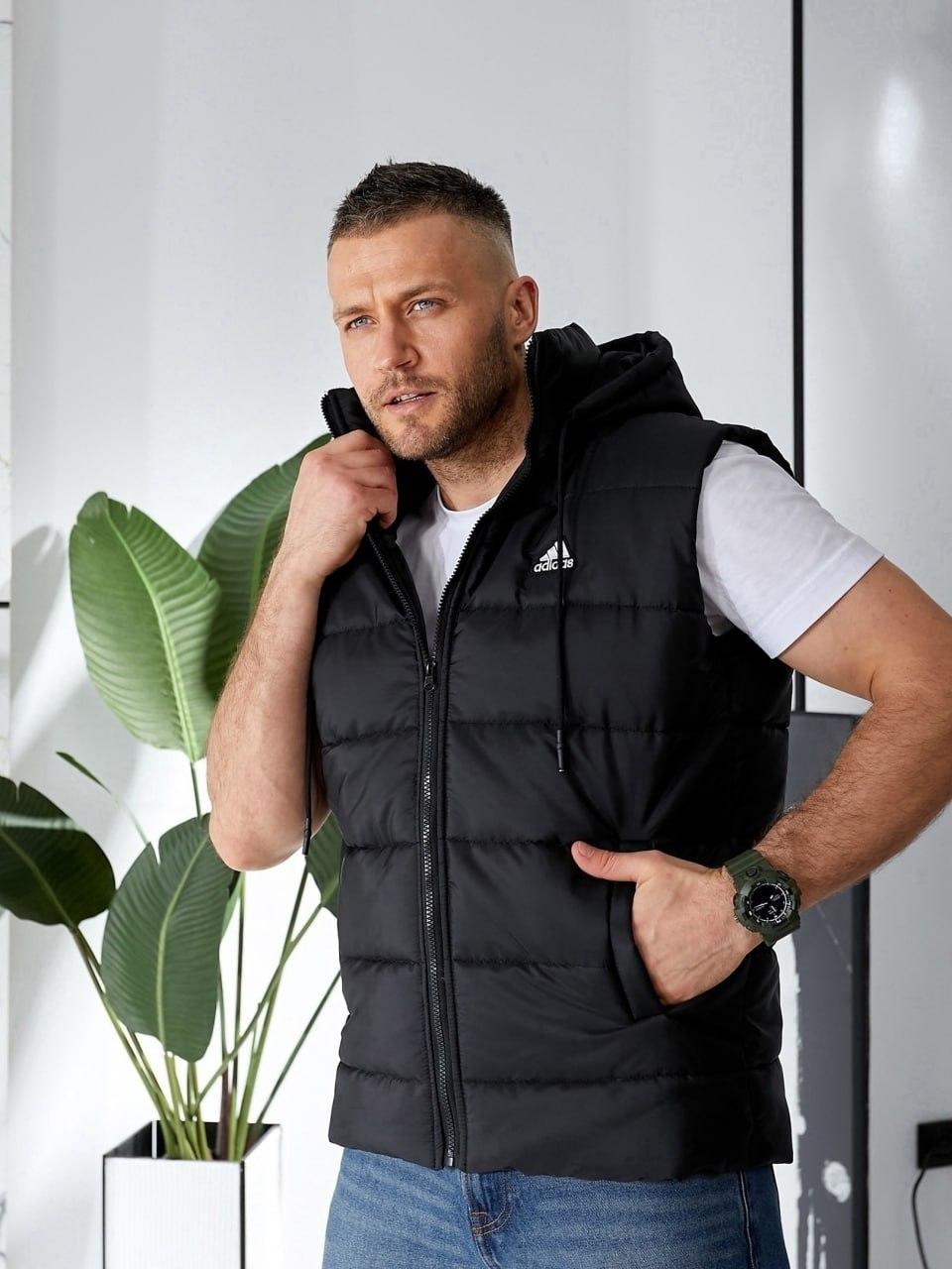 Чоловіча жилетка трендова плащівка і утеплювач синтепон 200, фото 1